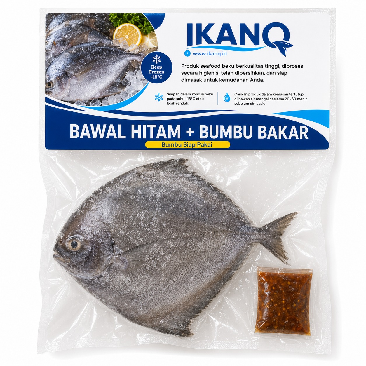 Bawal Hitam B + Bumbu Bakar