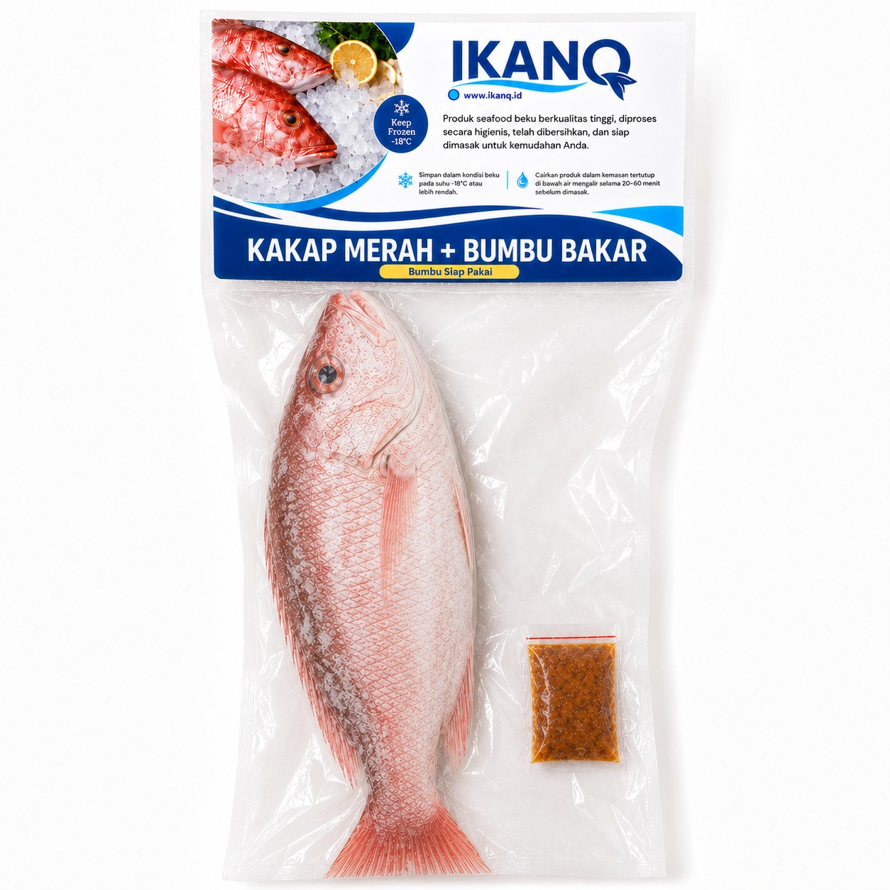 Kakap Merah 250 - 300gr + Bumbu Bakar